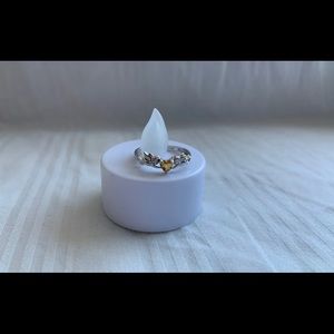 Size 6 | S925 | Yellow-Heart Silver Ring